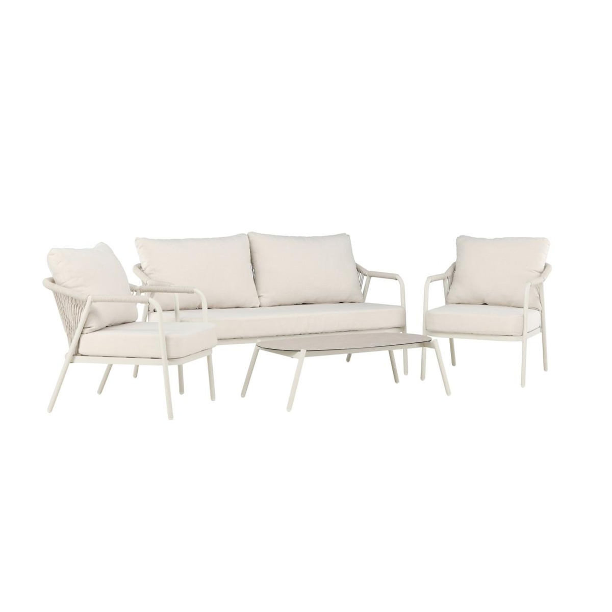 Paris Prix Salon de Jardin 4 Places  Sicily  160cm Beige