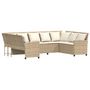 Voir la diapositive 2 : VIDAXL Canape de jardin avec coussins beige resine tressee