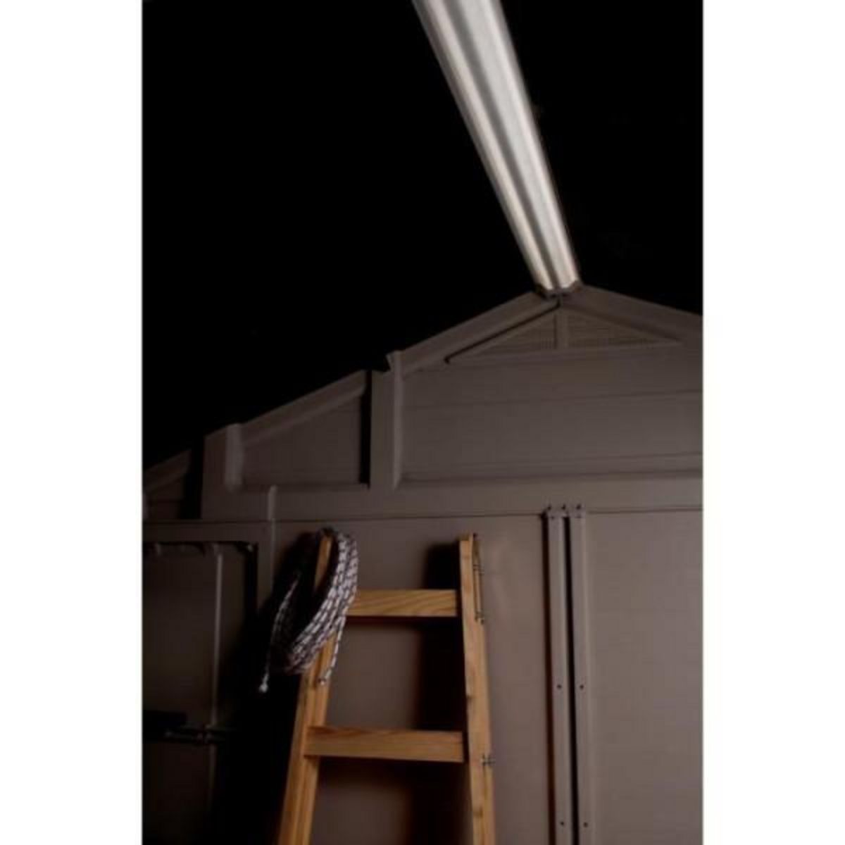 Keter Keter Abri de jardin Factor 4.45, Abri résistant aux intempéries, Marron - 182 x 256.6 x 243 cm