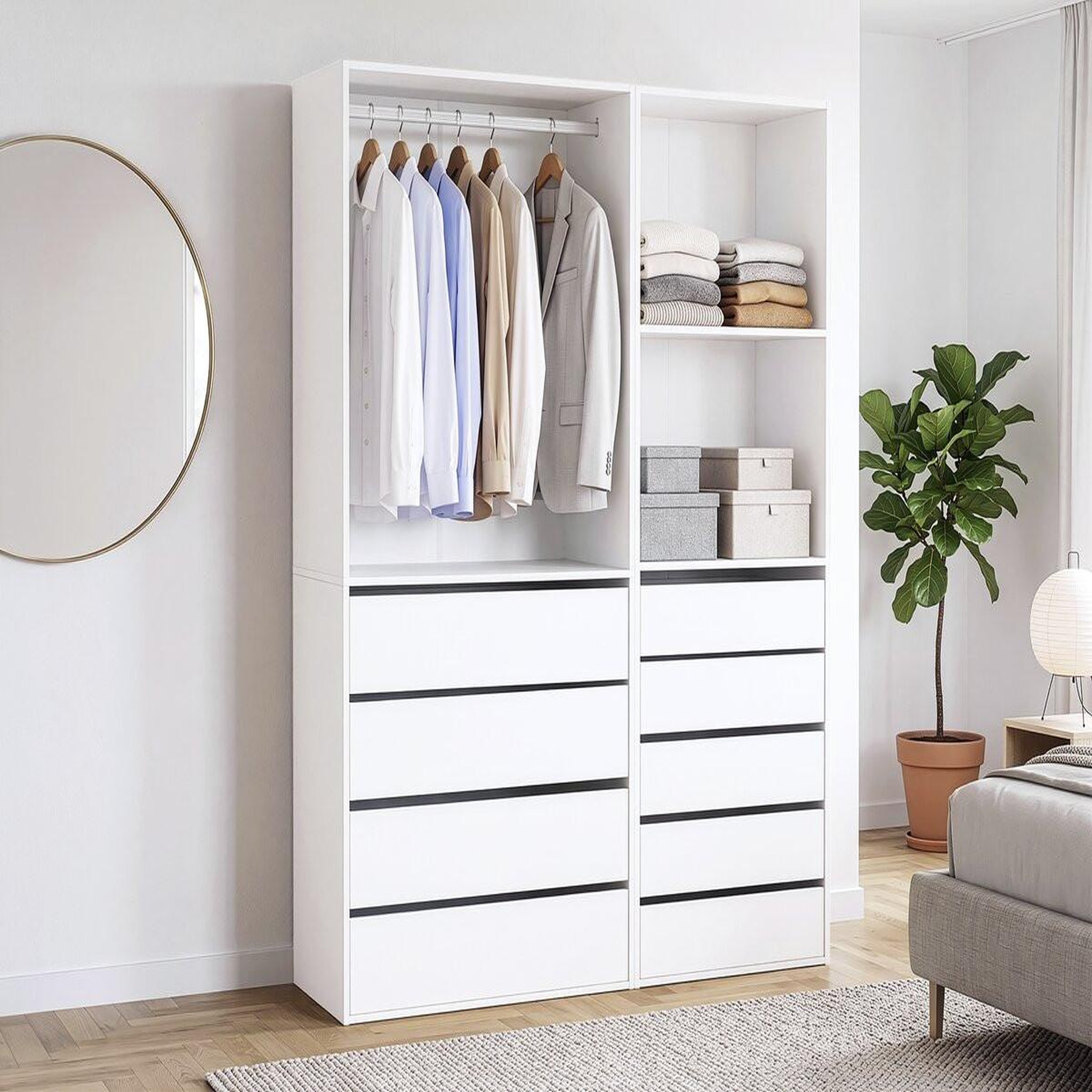 Voir la diapositive 2 : Habitat et Jardin Kit dressing   opéra   modulable - 2 éléments - blanc