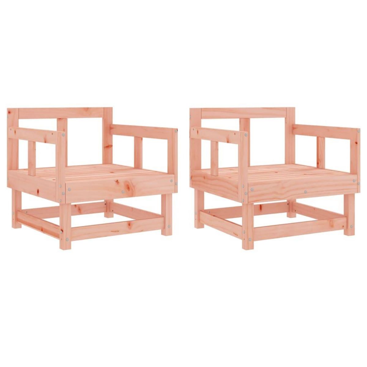 VIDAXL Chaises de jardin lot de 2 cm bois massif douglas