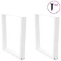 Voir la diapositive 3 : VIDAXL Pieds de table a manger forme de V 2 pcs blanc 90x(72-73,3) cm