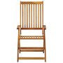 Voir la diapositive 4 : VIDAXL Chaises pliables de jardin lot de 6 avec coussins Bois d'acacia