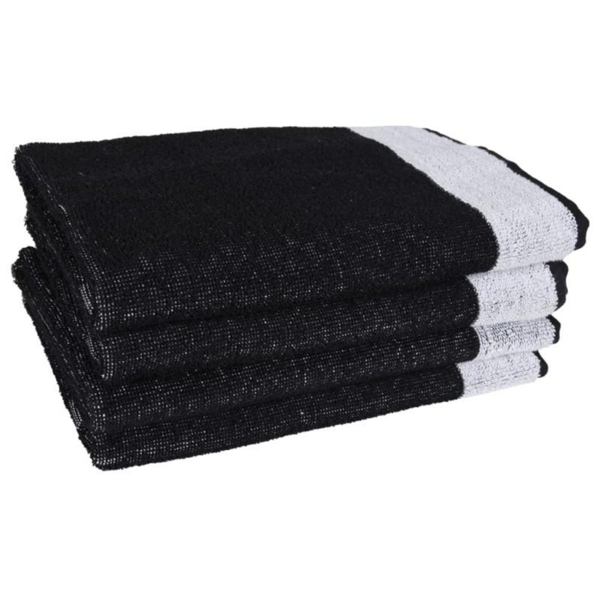 VIDAXL Ensemble de serviettes 12 pcs noir coton