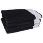 Voir la diapositive 6 : VIDAXL Ensemble de serviettes 12 pcs noir coton