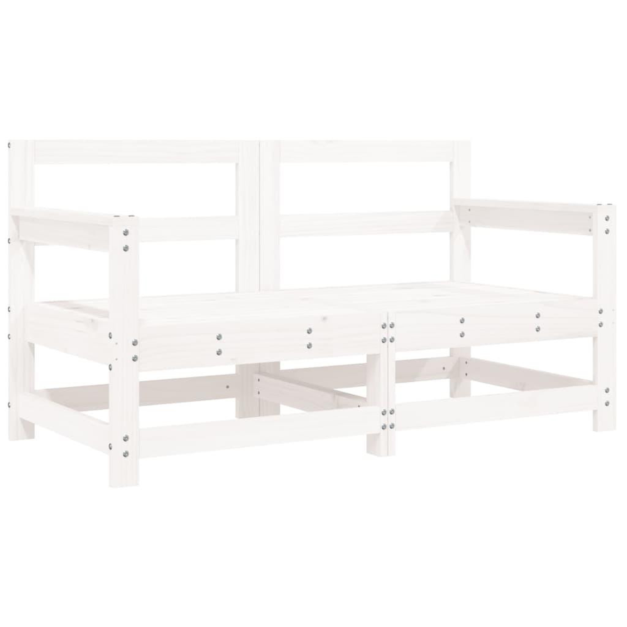 Voir la diapositive 3 : VIDAXL Chaises de jardin et coussins lot de 2 blanc bois de pin massif