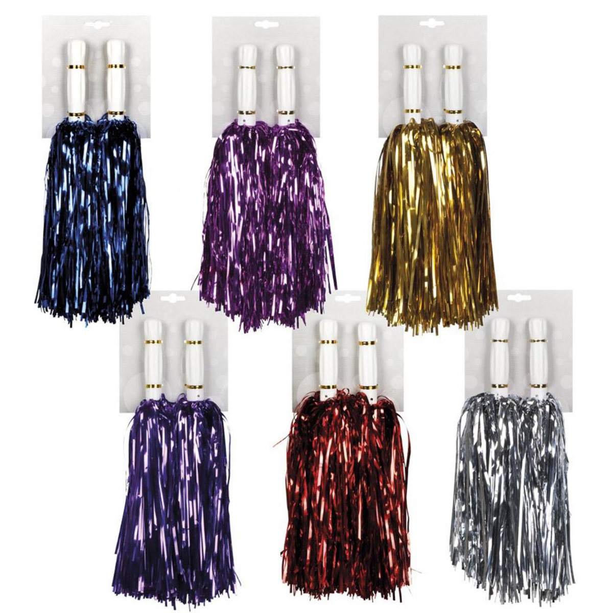 Boland Paire de Pompom Supporter Métalisé