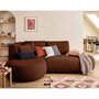 Voir la diapositive 1 : LISA DESIGN Santorini - canapé modulable d'angle gauche + pouf - 4 places - en tissu texturé