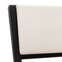 VIDAXL Cadre de lit Noir et blanc Similicuir 135x190 cm