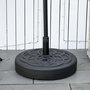 Voir la diapositive 2 : OUTSUNNY Pied de parasol base de lestage parasol rond Ø 56 x 30,5H cm à lester métal PE noir