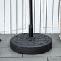 Voir la diapositive 2 : OUTSUNNY Pied de parasol base de lestage parasol rond Ø 56 x 30,5H cm à lester métal PE noir