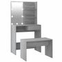 Voir la diapositive 2 : VIDAXL Ensemble de coiffeuse avec LED Sonoma gris Bois d'ingenierie