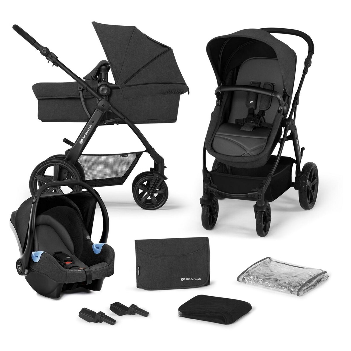 KINDERKRAFT Poussette 3en1 Moov CT bébé