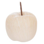 ATMOSPHERA Pomme en Céramique Effet  Bois  9cm Beige