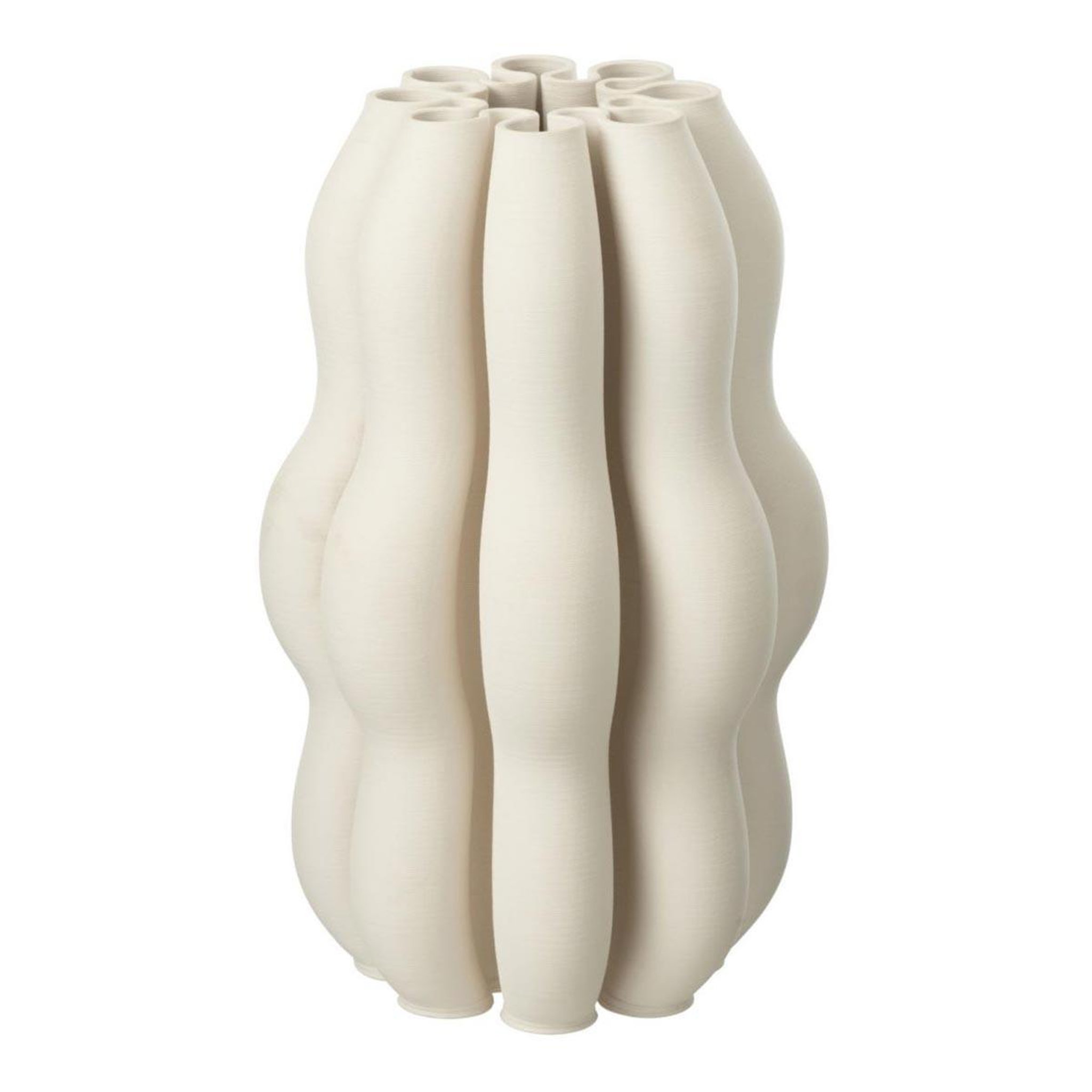 J-LINE Vase design en céramique  naos  40cm beige