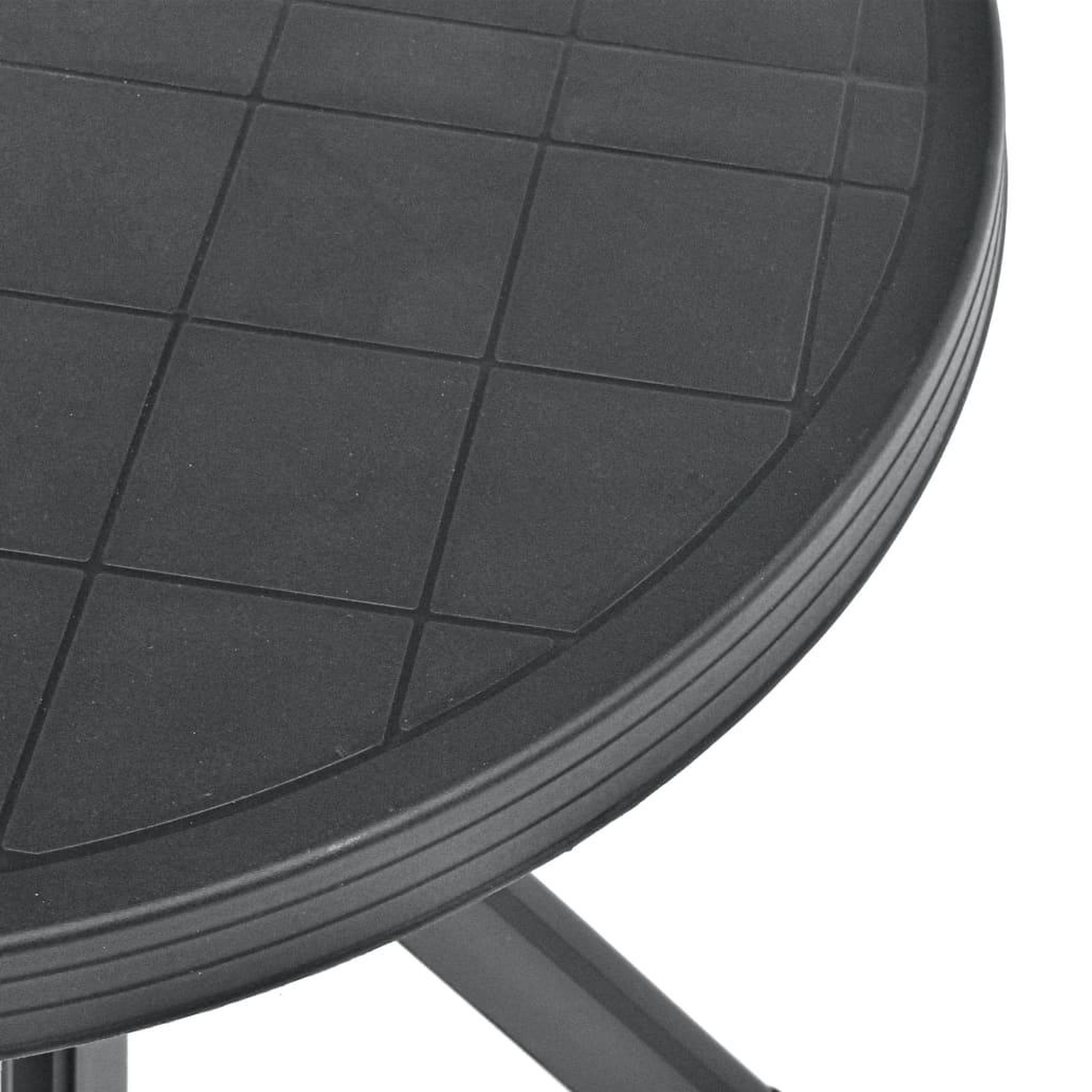 Voir la diapositive 4 : VIDAXL Table de bistro Anthracite Ø70 cm Plastique