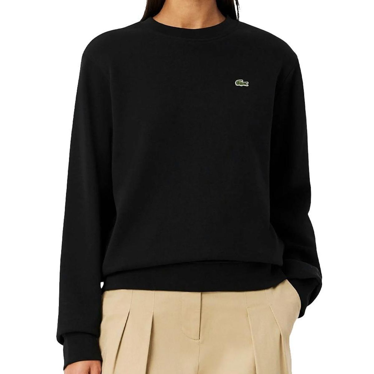 Lacoste Sweat  Femme Lacoste Relaxed Fit Fleece Crew Neck