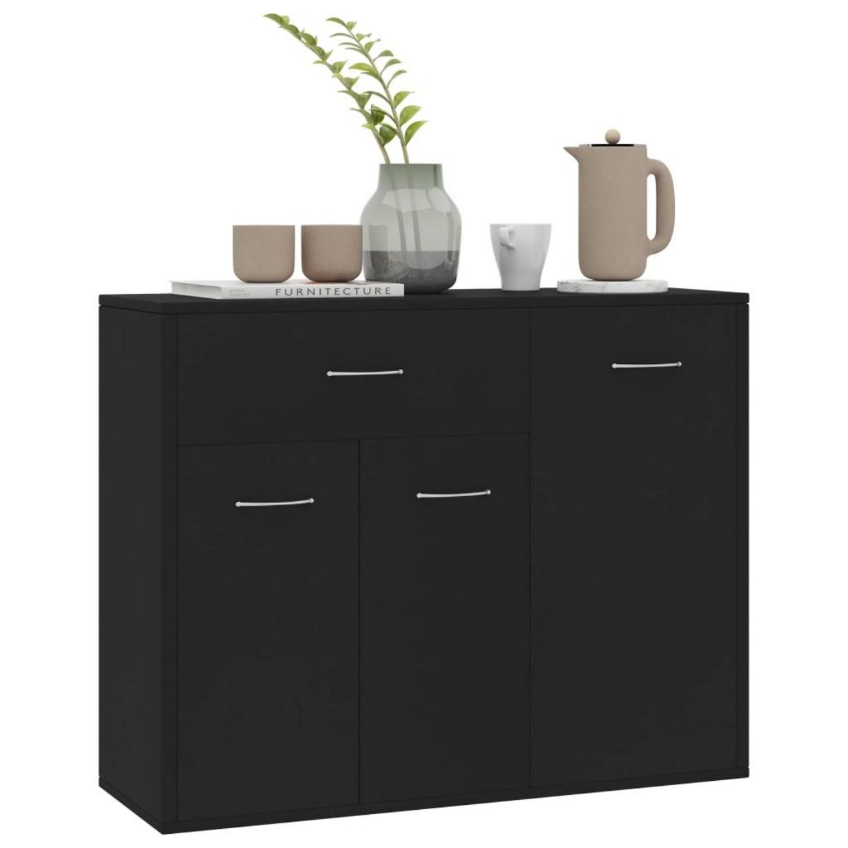 VIDAXL Buffet Noir 88x30x70 cm Bois d'ingenierie