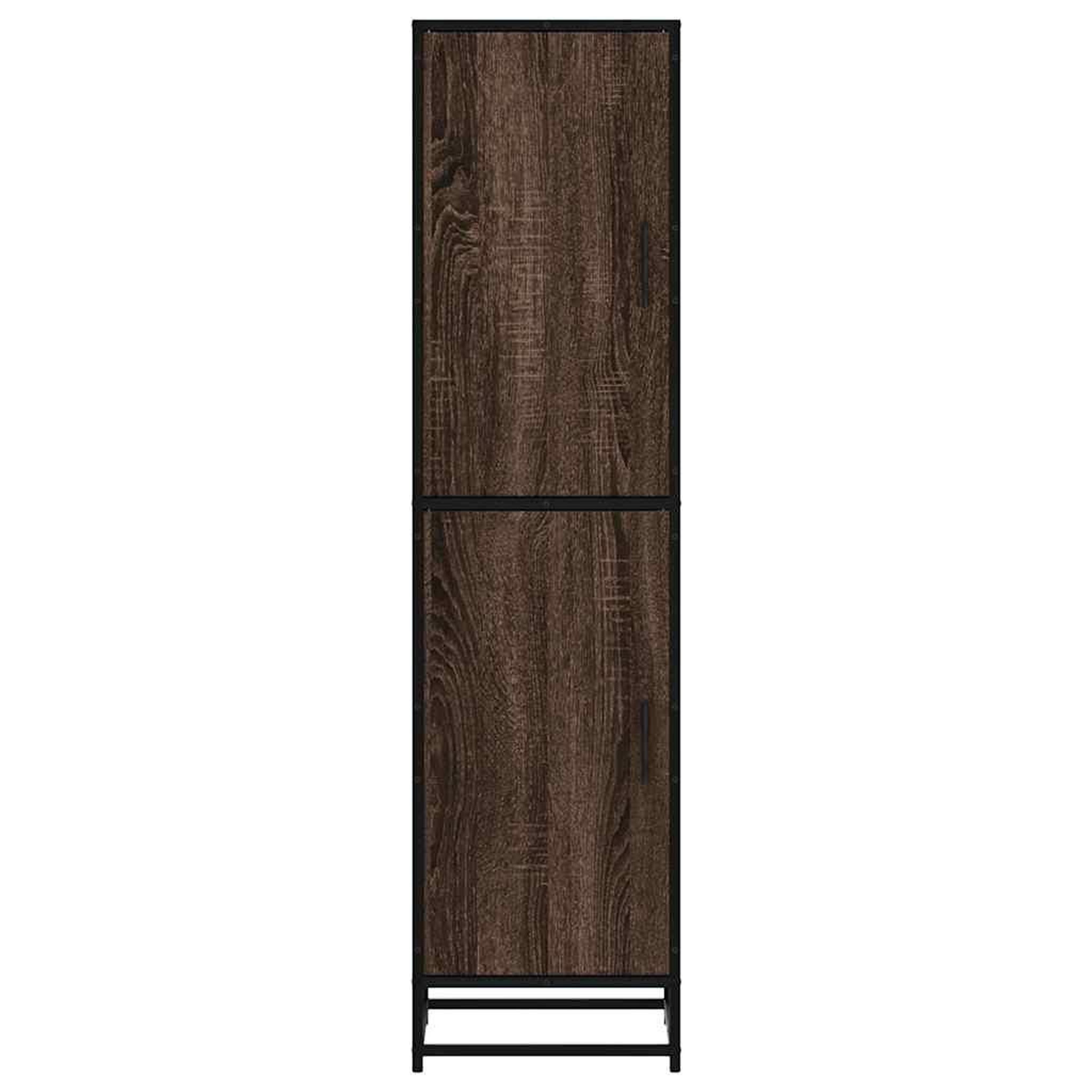 Voir la diapositive 4 : VIDAXL Buffet haut chene marron 35,5x35x139 cm bois d'ingenierie metal