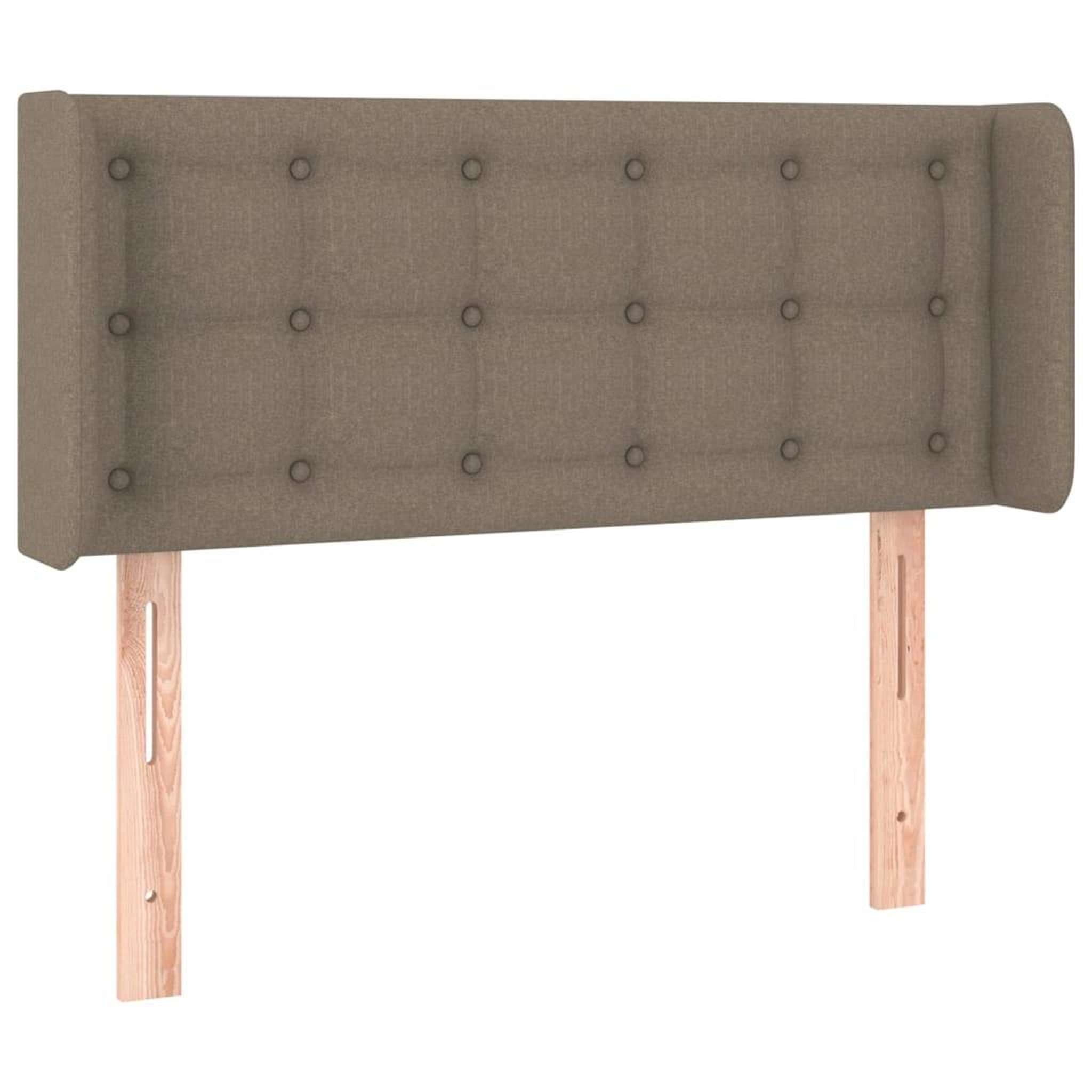 Voir la diapositive 2 : VIDAXL Tete de lit avec oreilles Taupe 83x16x78/88 cm Tissu