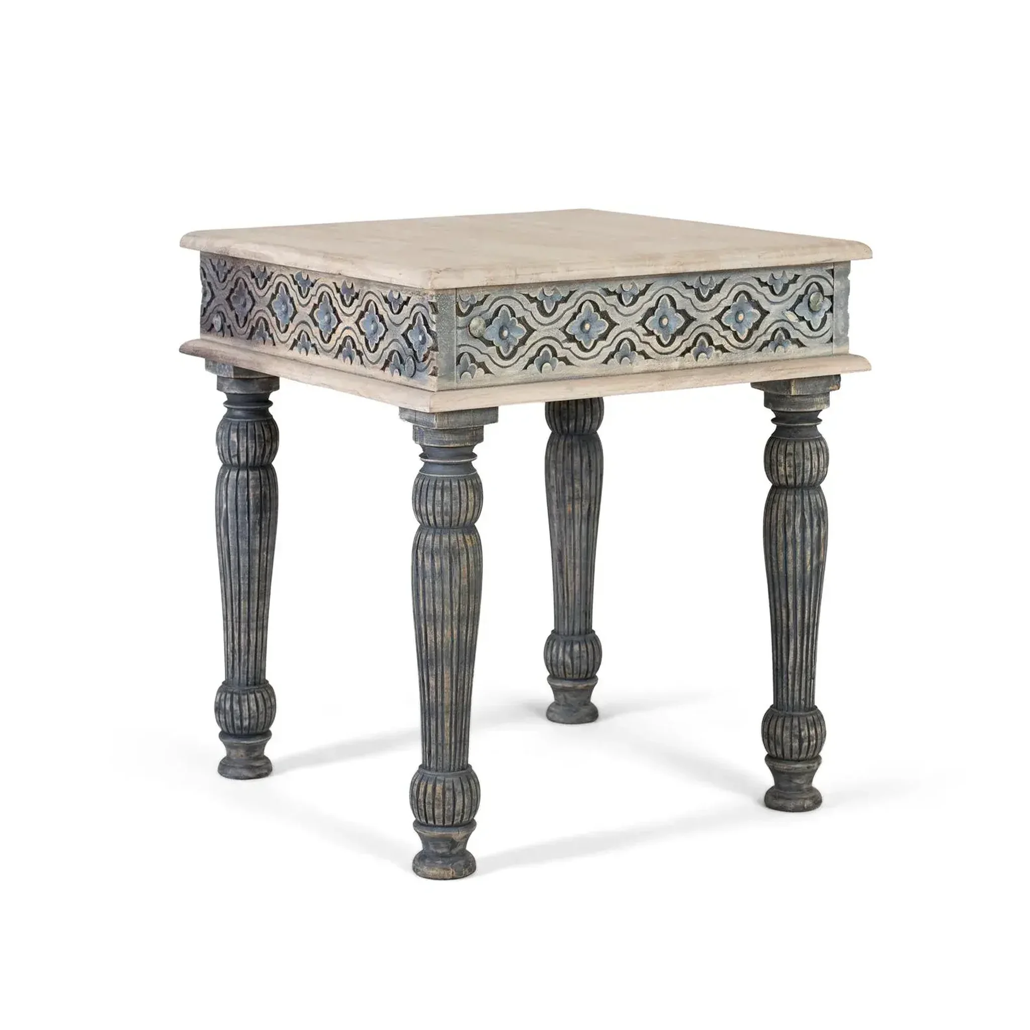 Voir la diapositive 2 : GINER Y COLOMER SL Table basse en bois de manguier 60 cm style méditerranéen moderne