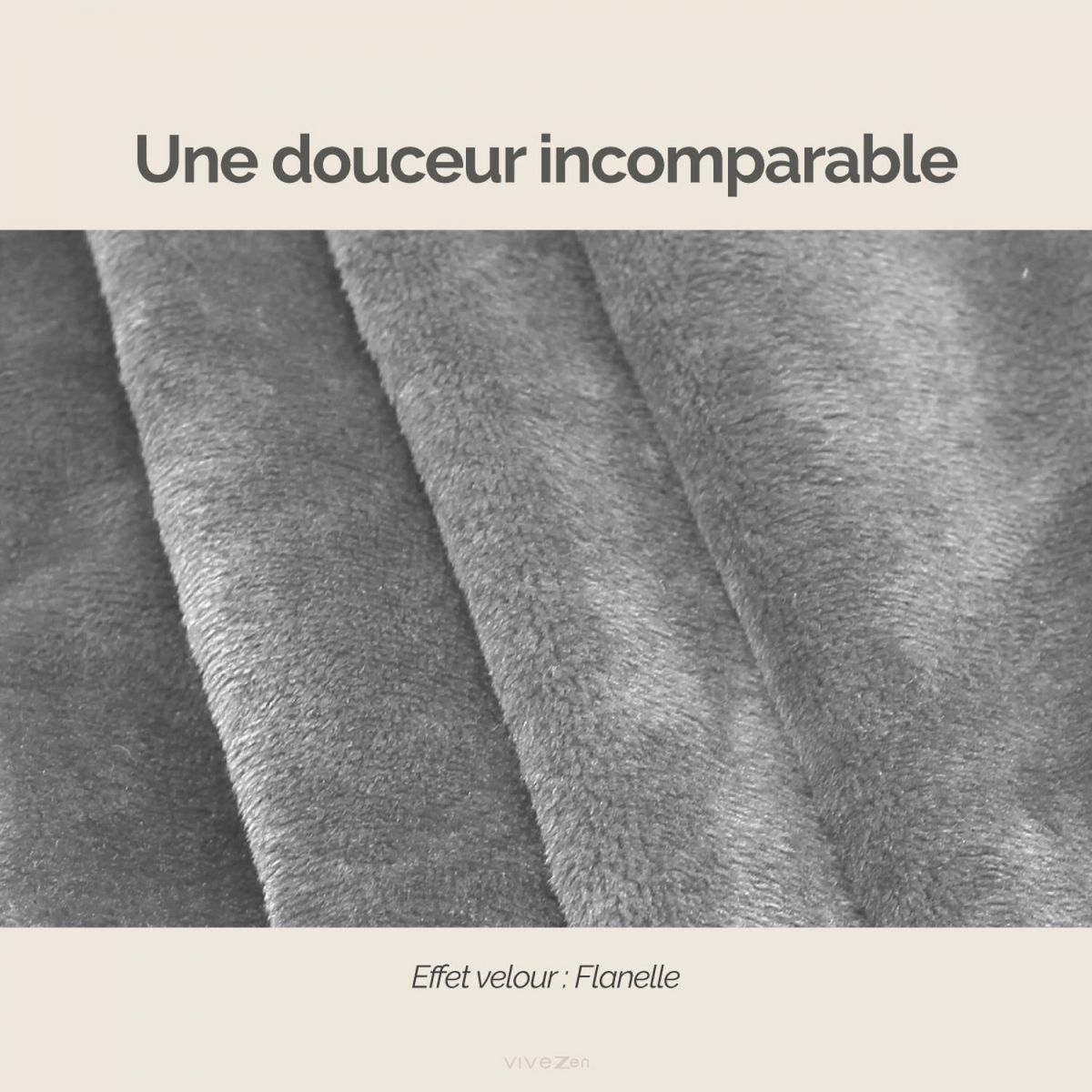 VIVEZEN Sweat plaid à capuche, couverture, pull - Flanelle - Adulte - Gris