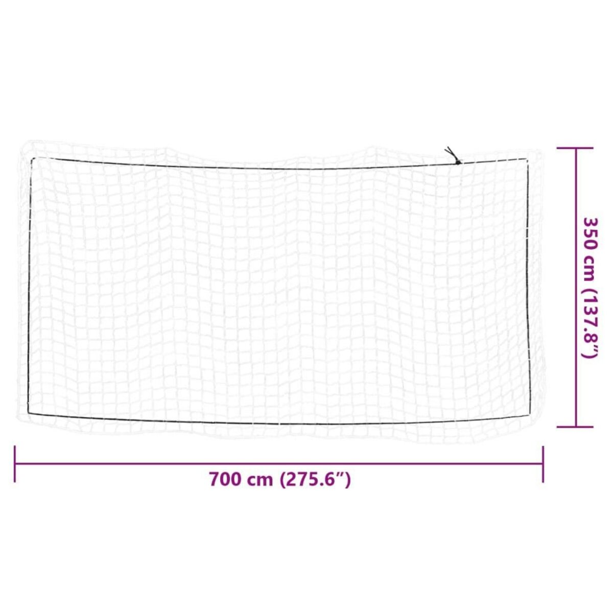 VIDAXL Filet pour remorque avec corde elastique blanc 7x3,5 m PP