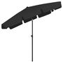 Voir la diapositive 4 : VIDAXL Parasol de plage noir 200x125 cm