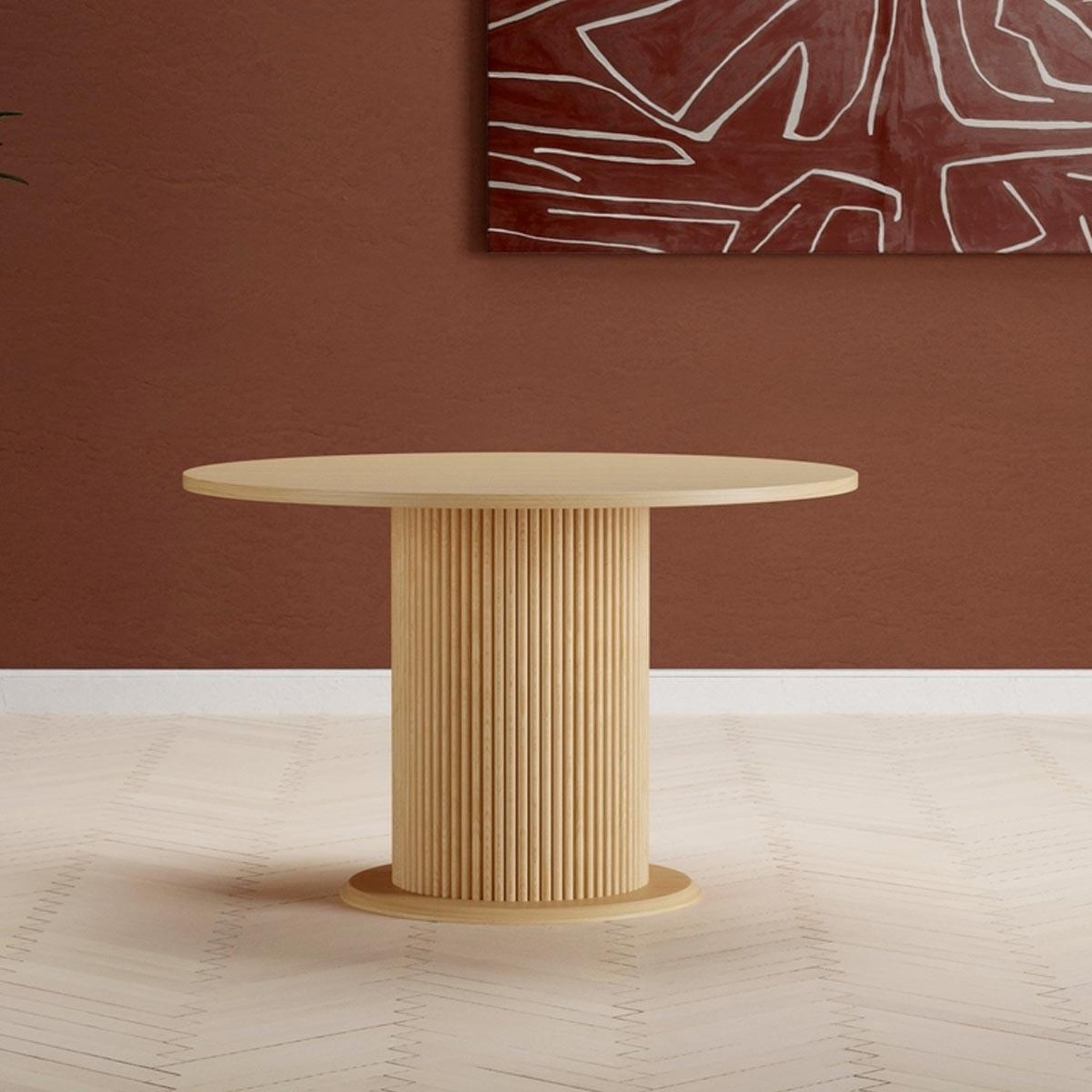Voir la diapositive 2 : Paris Prix Table à manger design  reko  120cm naturel