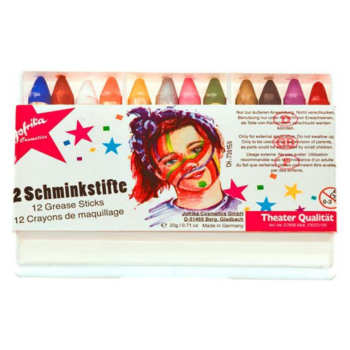 Graine créative Boite de 12 crayons gras de maquillage