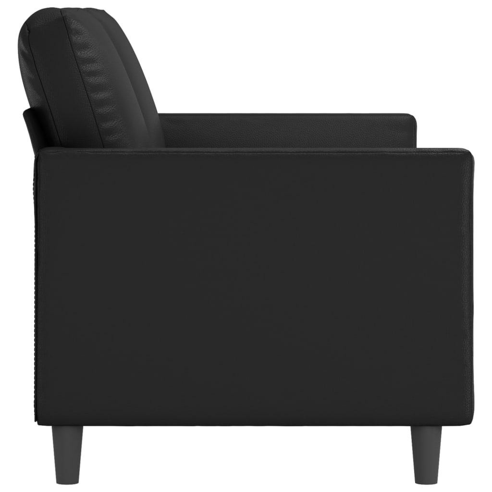Voir la diapositive 4 : VIDAXL Canape a 2 places Noir 140 cm Similicuir