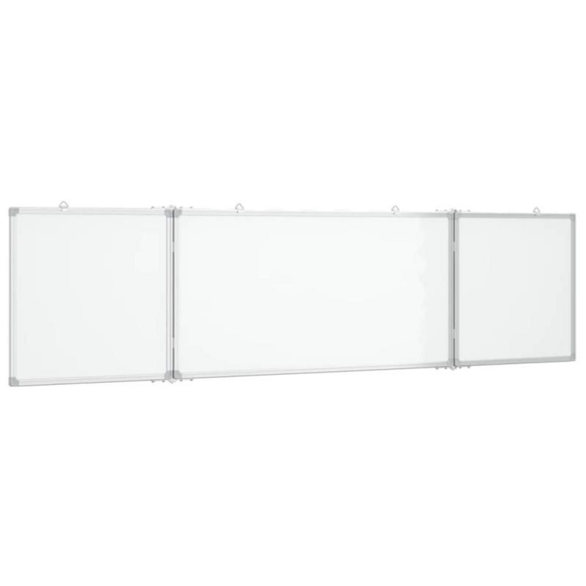 VIDAXL Tableau blanc magnétique pliable 200x50x1,7 cm aluminium