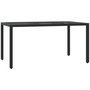 Voir la diapositive 4 : VIDAXL Ensemble a manger de jardin coussins 5pcs Noir Resine tressee