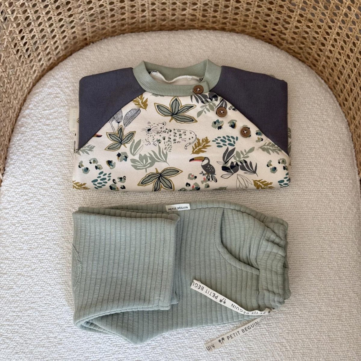 Petit Béguin Ensemble enfant sweat et pantalon en molleton Boavista