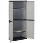 Voir la diapositive 3 : VIDAXL Armoire de rangement de jardin 3 etageres Gris/noir 68x40x168cm