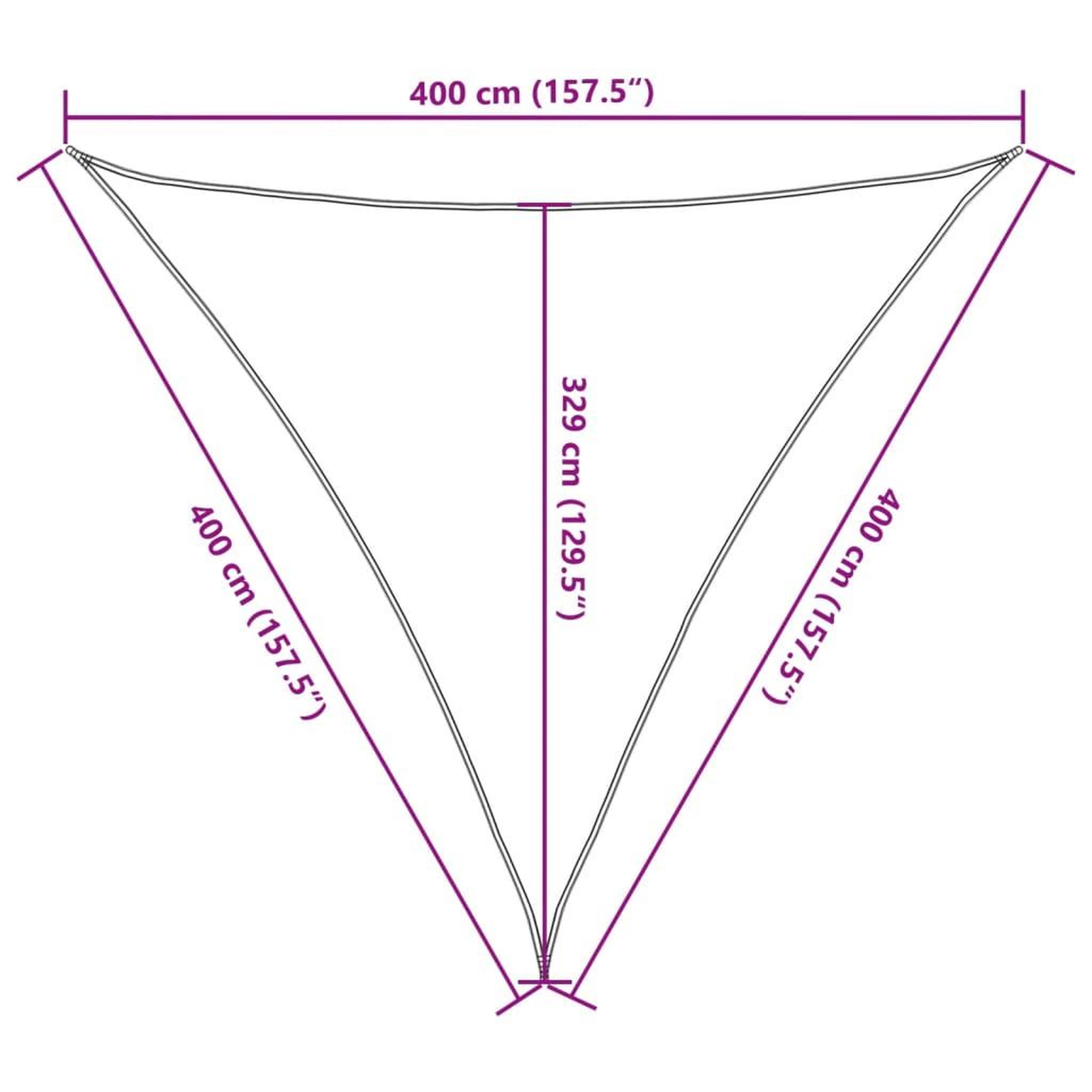 Voir la diapositive 6 : VIDAXL Voile d'ombrage 160 g/m^2 Creme 4x4x4 m PEHD