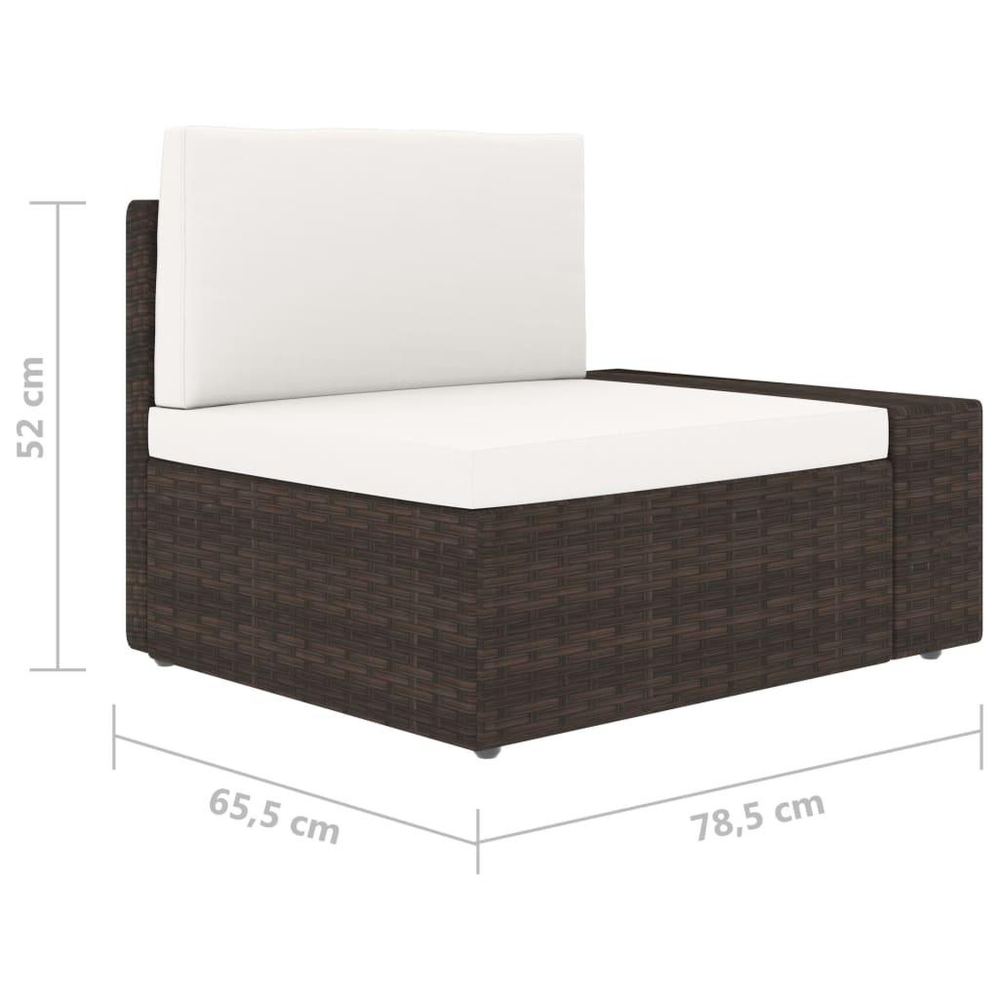 Voir la diapositive 6 : VIDAXL Salon de jardin 6 pcs Resine tressee Marron