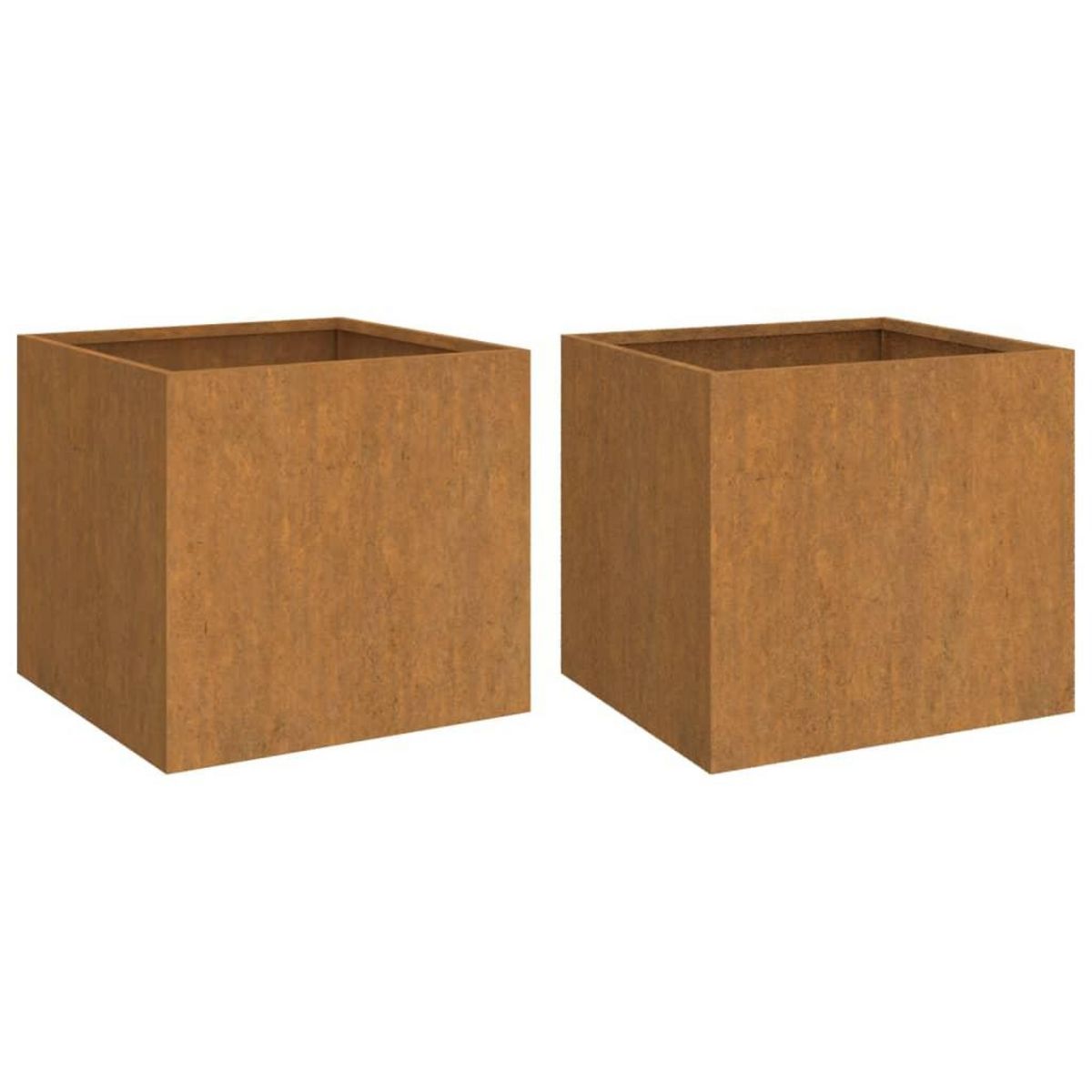 VIDAXL Jardinieres 2 pcs 42x40x39 cm acier corten