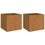 Voir la diapositive 2 : VIDAXL Jardinieres 2 pcs 42x40x39 cm acier corten