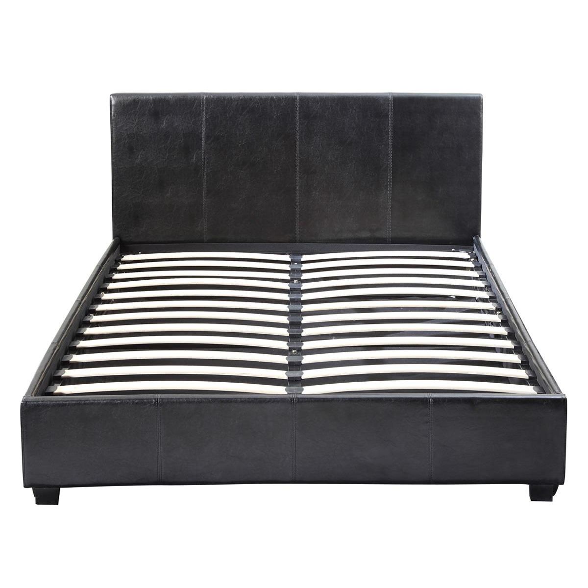 Habitat et Jardin Lit double avec coffre  Carla  - 140 x 190 cm - Noir