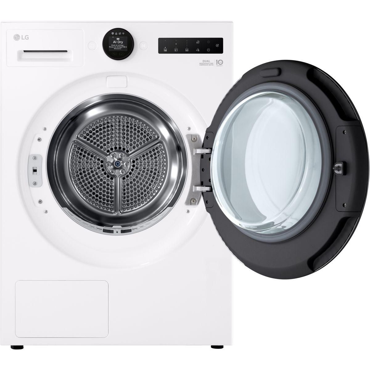 LG Sèche linge pompe à chaleur RH9X76WH