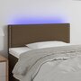 Voir la diapositive 1 : VIDAXL Tete de lit a LED Marron Fonce 80x5x78/88 cm Tissu