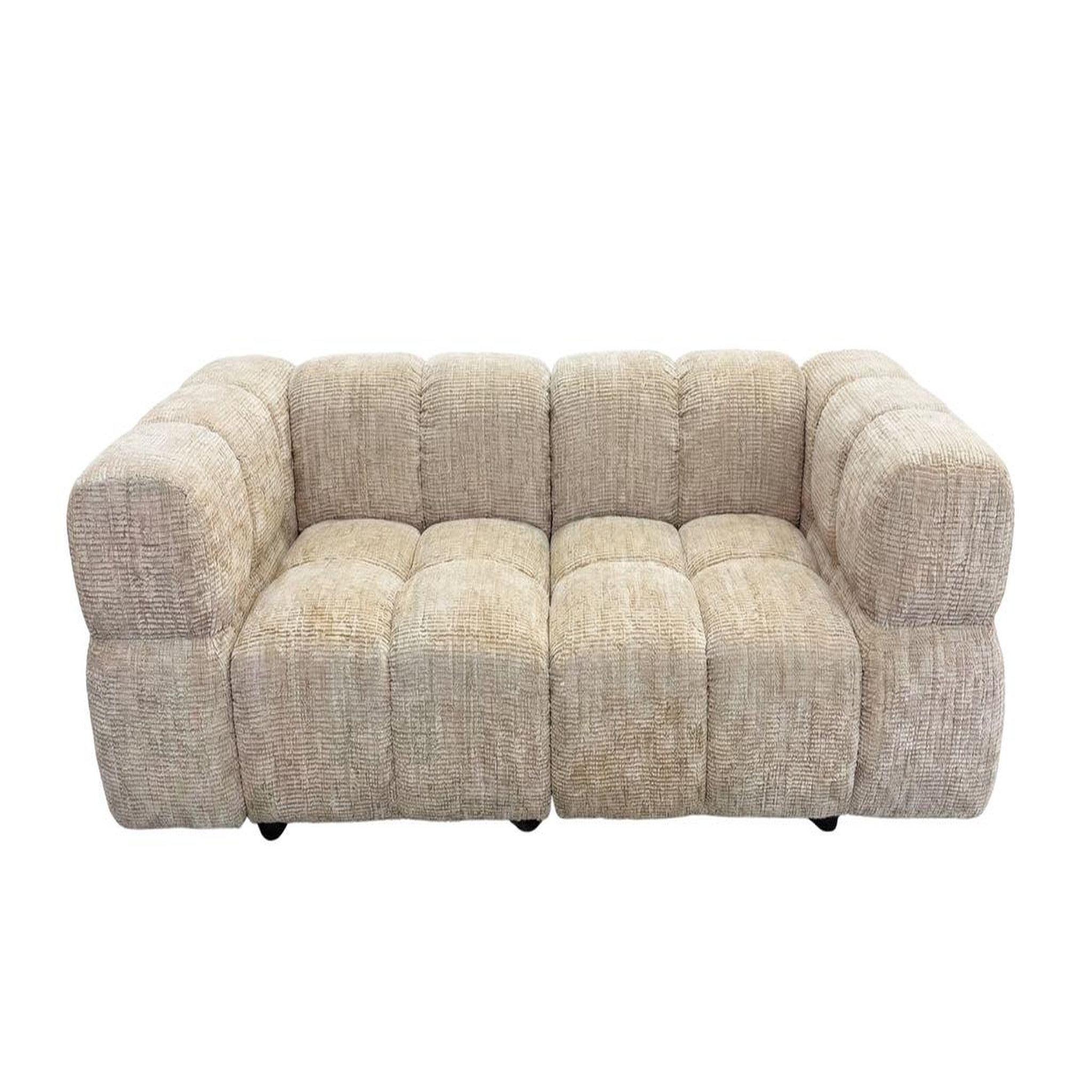 Voir la diapositive 1 : CASANOVA PARIS Gustave - canapé droit tissu chenille 2 places