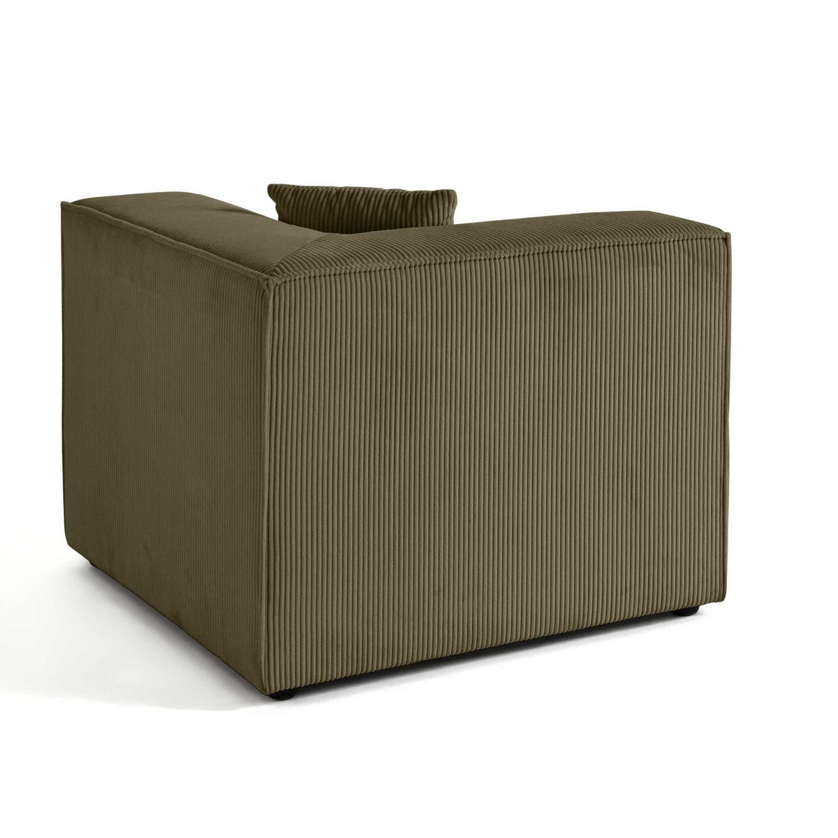 LISA DESIGN Arty - module d'assise d'angle réversible - en velours côtelé