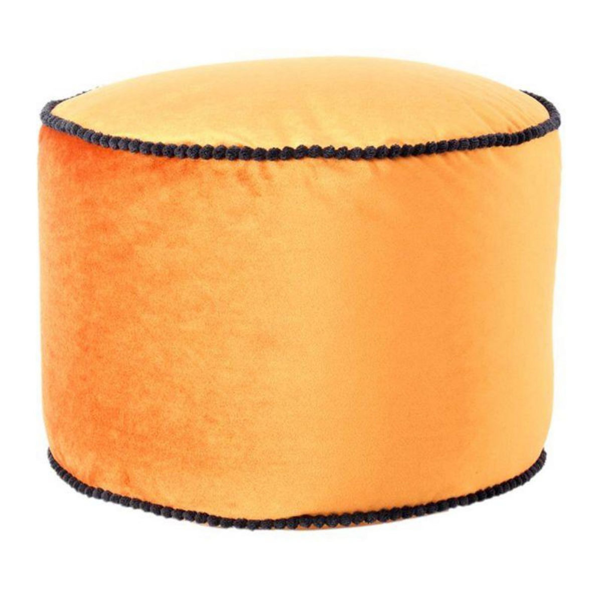 Paris Prix Pouf Rond en Velours  Taj Mahal  47cm Bronze