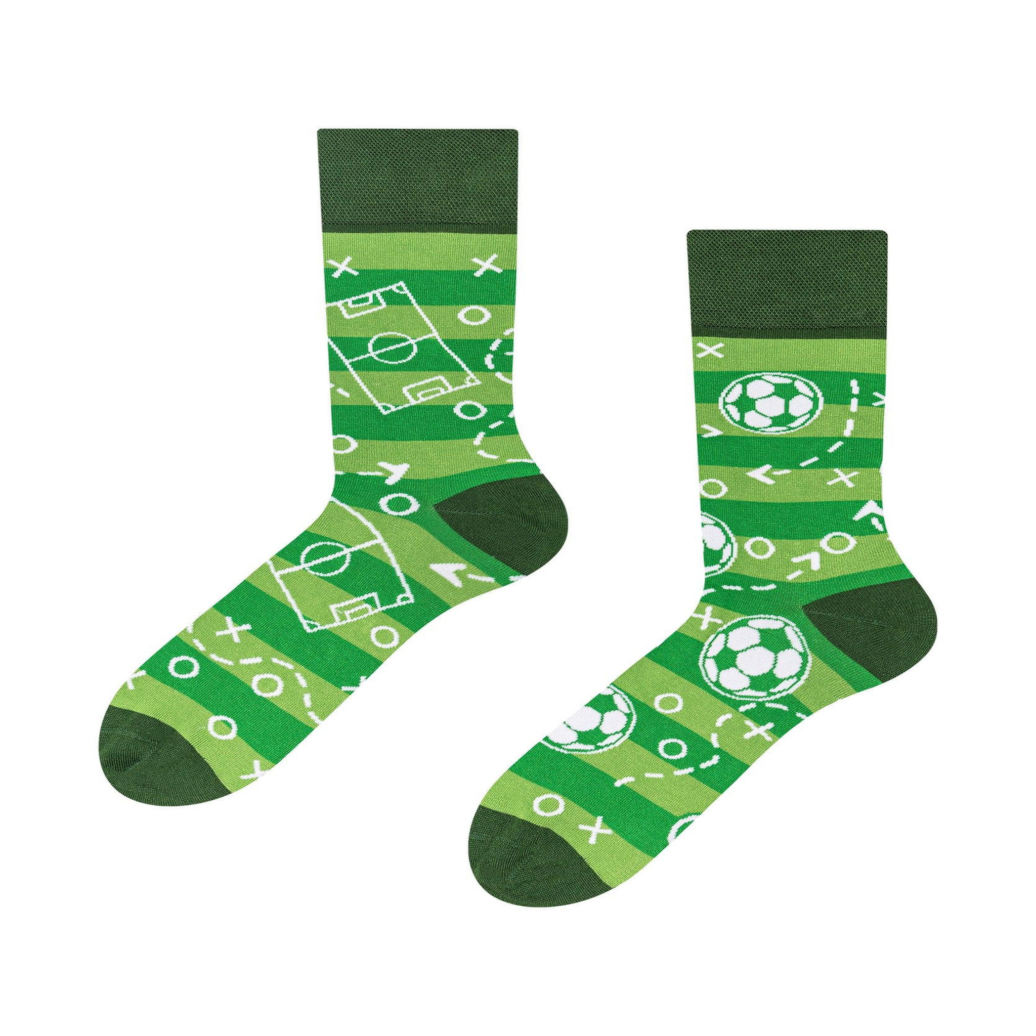 DEDOLES Chaussettes bambou terrain de football. Coloris disponibles : Vert