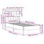 Voir la diapositive 6 : VIDAXL Lit bibliotheque sans matelas 75x190 cm bois de pin massif