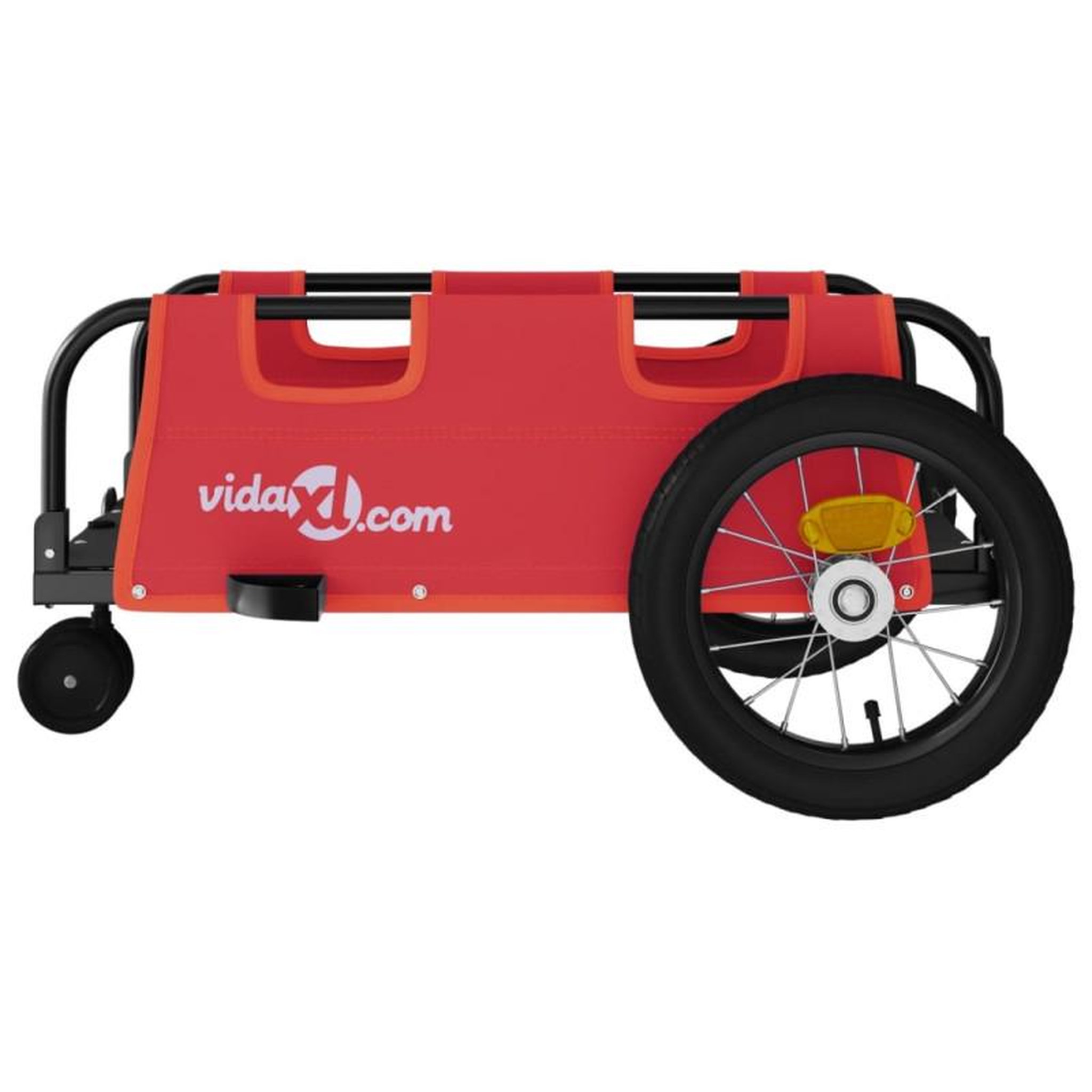 Voir la diapositive 6 : VIDAXL Remorque de vélo rouge tissu oxford et fer