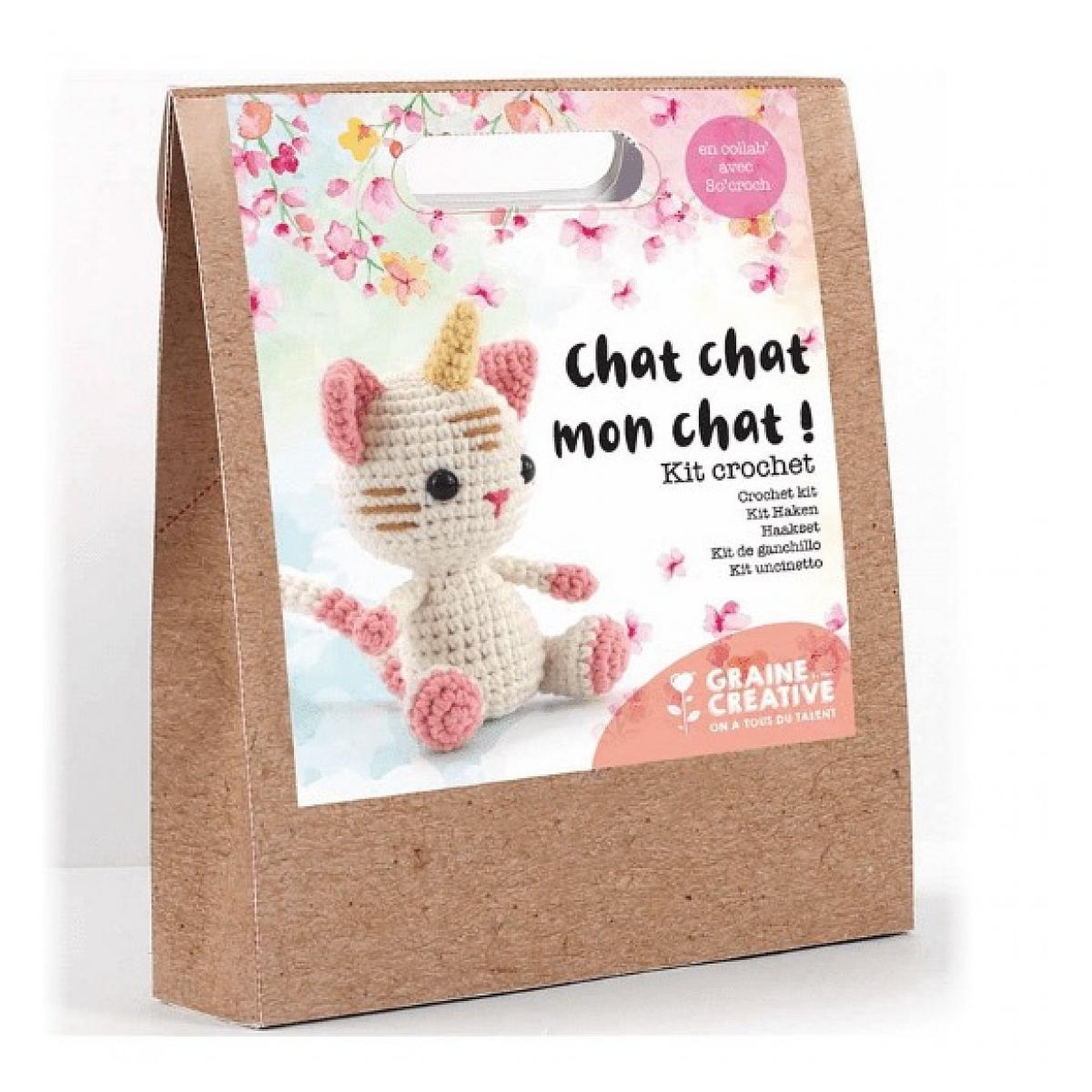 Graine créative Kit Crochet theme Chat Licorne