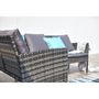 Voir la diapositive 4 : CONCEPT USINE Salon de jardin 8 places en résine noir gris CORDOBA